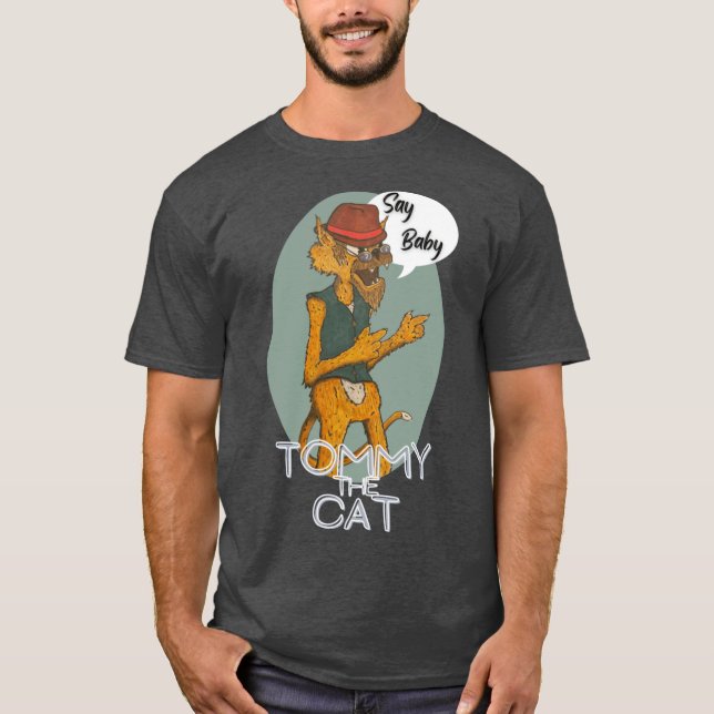 Tommy katten rolig pojke t shirt (Framsida)