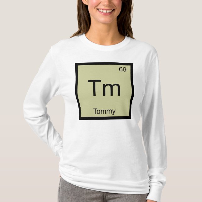 Tommy Namn Kemi Element Periodiska Systemet Tröja (Framsida)