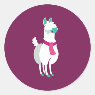 Tommy the Llama Runt Klistermärke