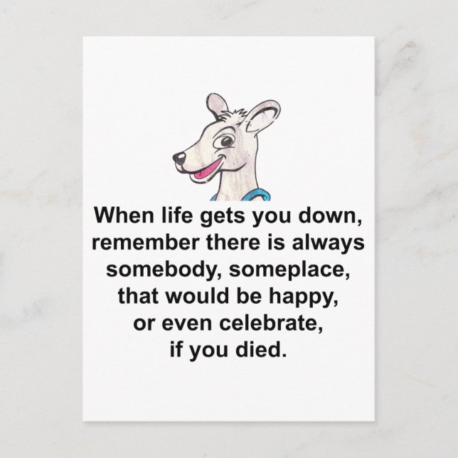 Tommy The Terrible Kangaroo 1 Vykort (Framsida)