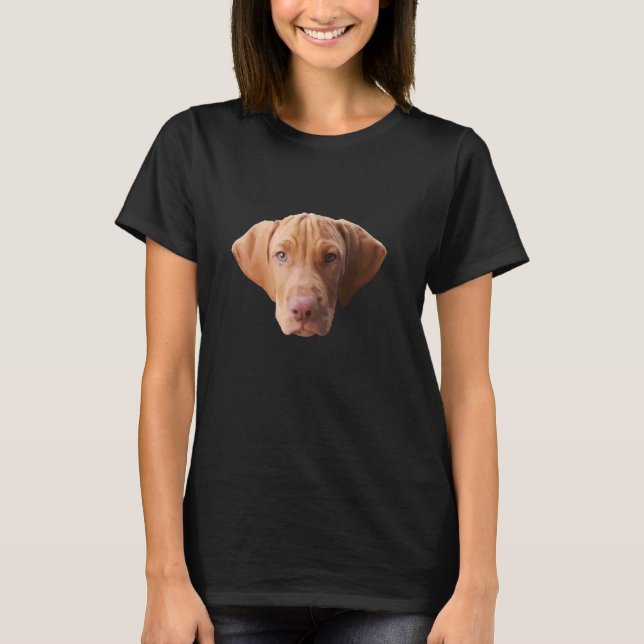 Tommy the Vizsla Puppy T Shirt (Framsida)