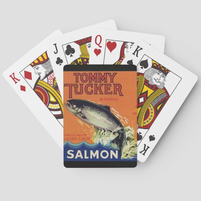 Tommy Tucker brännmärker den Alaska laxen Casinokort (Baksidan)