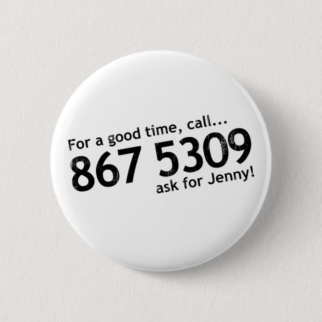 Tommy Tutone 867 5309 Knapp (Framsida)