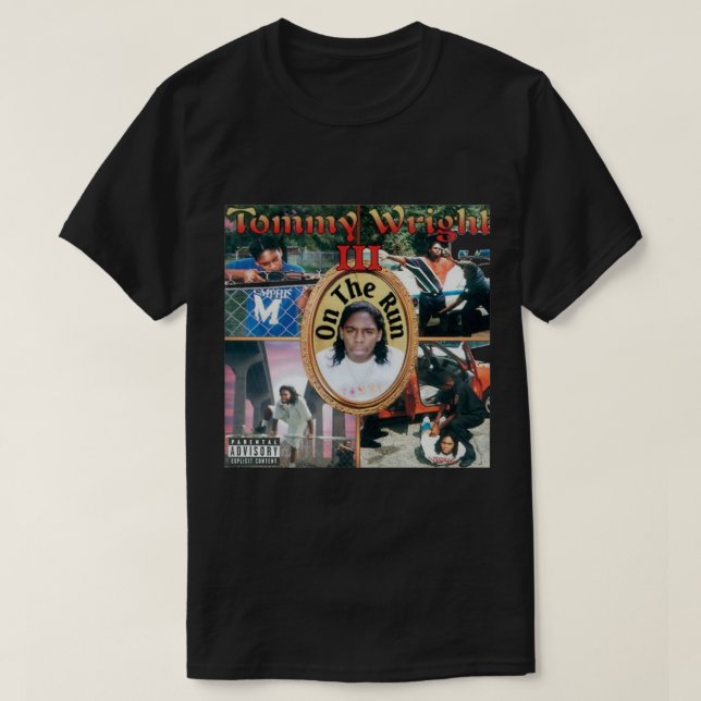 Tommy Wright III - 1990-talet Memphis Hip hop Lege T Shirt (Design framsida)