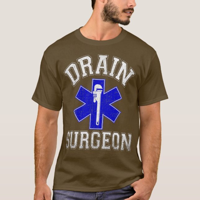 Tömning av fruktbart plommon och pipefitter t shirt (Framsida)