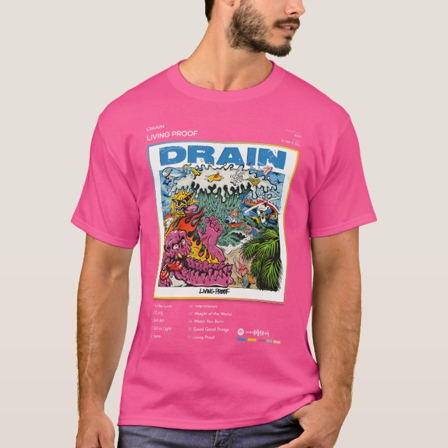 Tömning - levande bevis för spårlistalbum t shirt (Framsida)