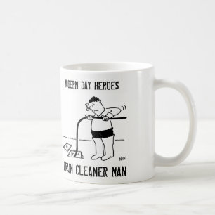 Tömningsrenare man kaffemugg