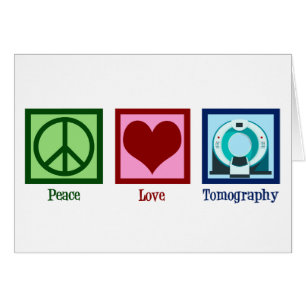 Tomograf Peace Kärlek Tomography Card Hälsningskort