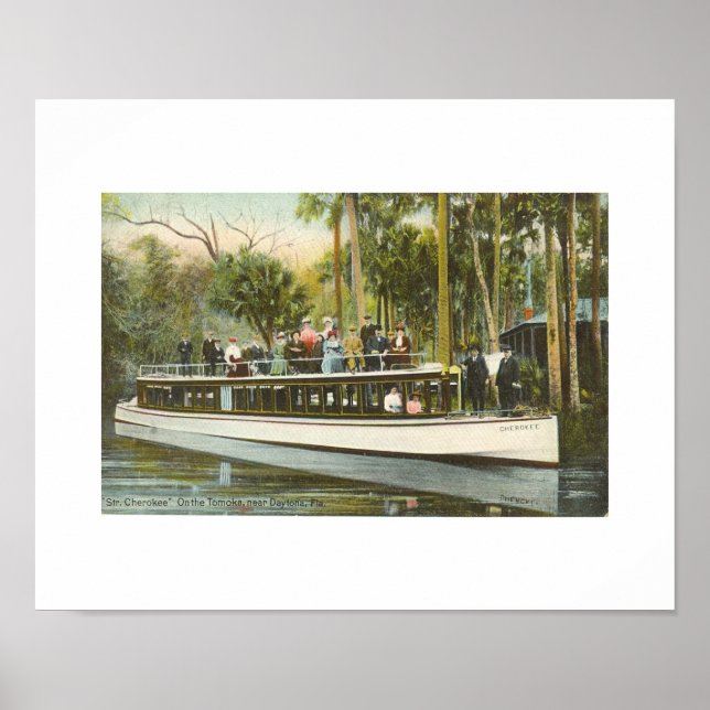Tomoke River, Ormond, FL 1910 Poster (Framsidan)
