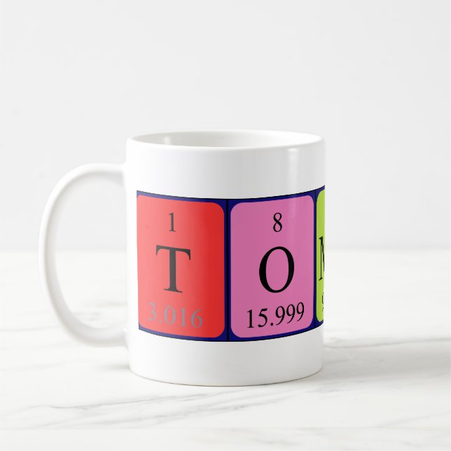 Tomoko Periodisk bord namn mugg (Vänster)