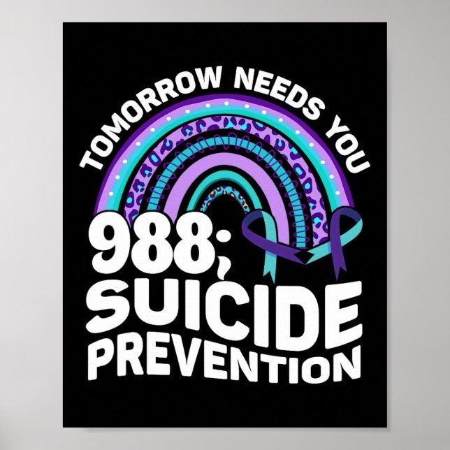 Tomorrow Needs You 988 Medvetande om förebyggande  Poster (Framsidan)