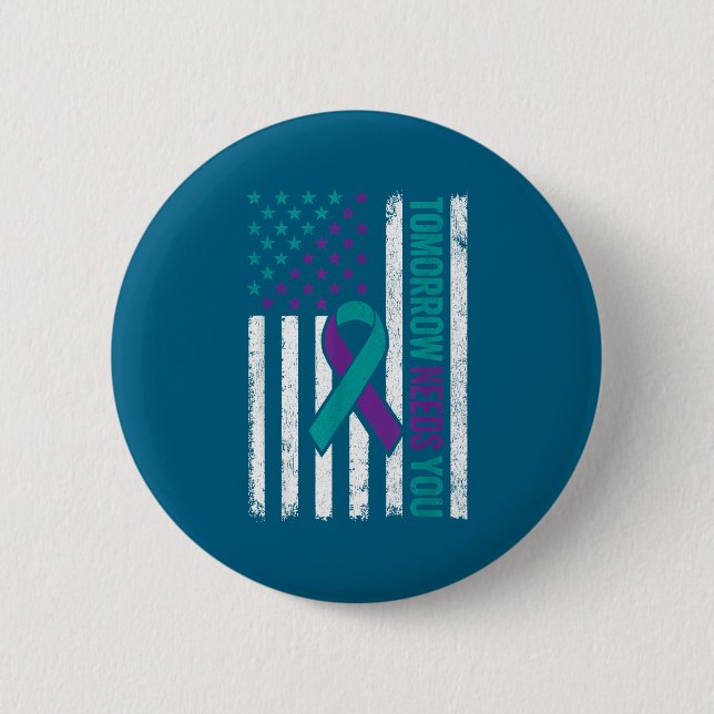 Tomorrow Needs You Suicide Prevention Awareness Me Knapp (Framsida)