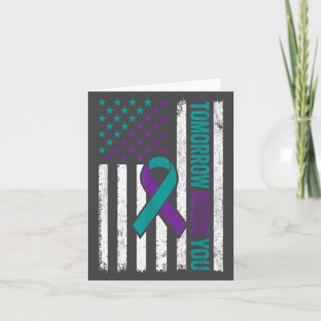 Tomorrow Needs You Suicide Prevention Awareness Me Kort (Framsida)