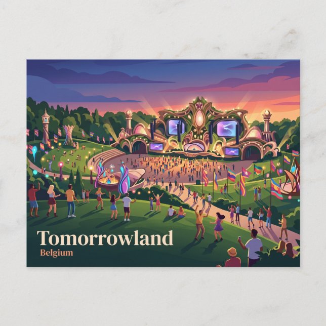 Tomorrowland Boom Belgien Vykort (Framsida)