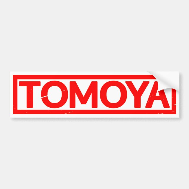 Tomoya Frimärke Bumper Sticker Bildekal (Framsidan)