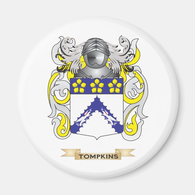 Tompkins Family Crest (Jackande av Arm) Magnet (Framsidan)