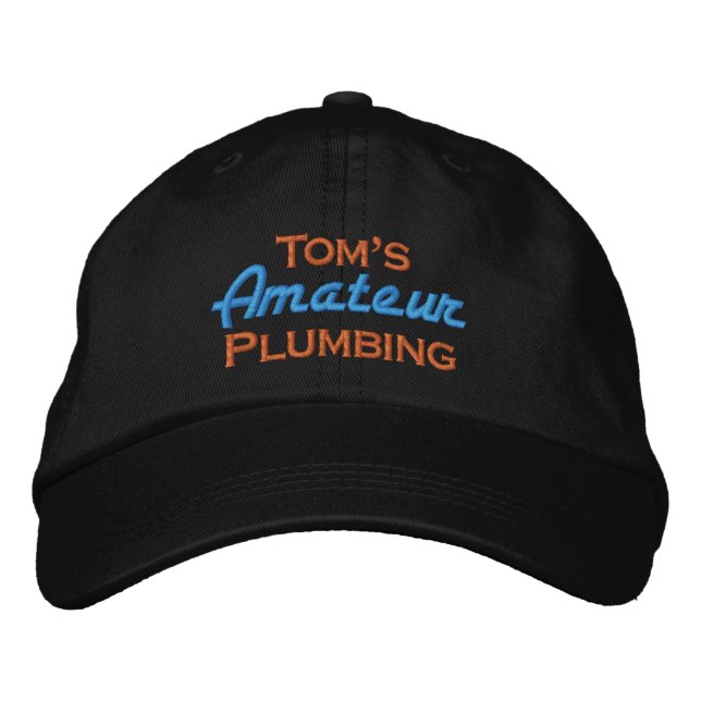 Tom's Amateur Plumbing Broderad Keps (Framsida)