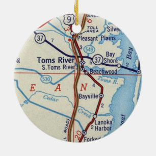 Toms Floden NJ Karta Julgransprydnad Keramik