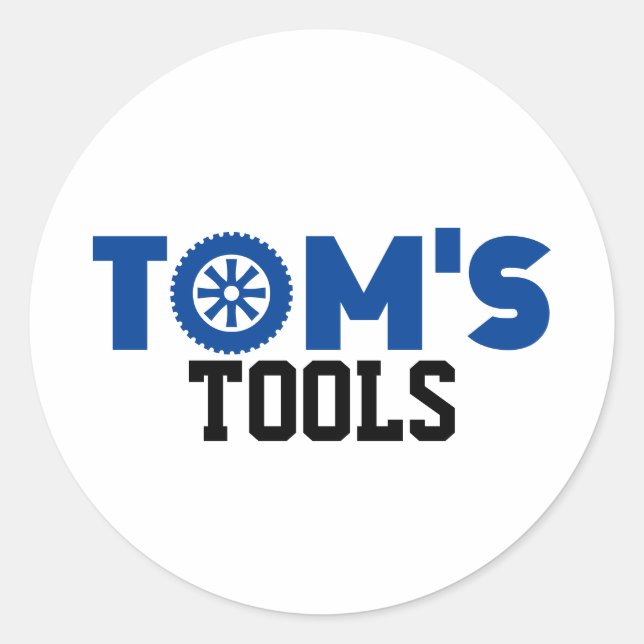 Toms Verktyg Runt Klistermärke (Framsida)