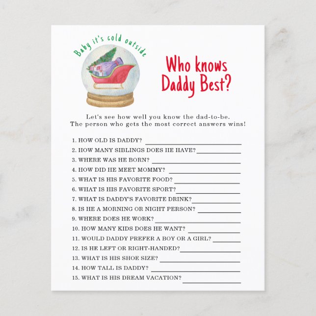 Tomsleigh - Game Vem känner pappa bäst (Framsida)