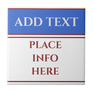 Tomt affärstecken, lägg till eller redigera text P Kakelplatta