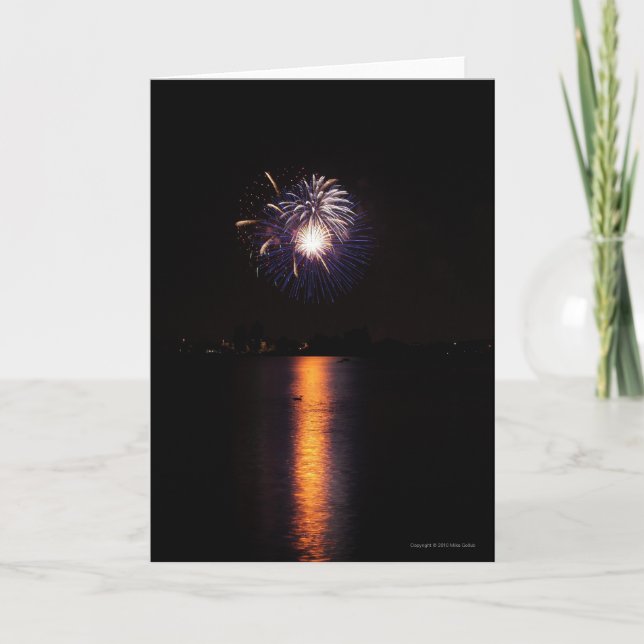 Tomt Anpassade Fireworks 12-gratulationskort Kort (Framsida)