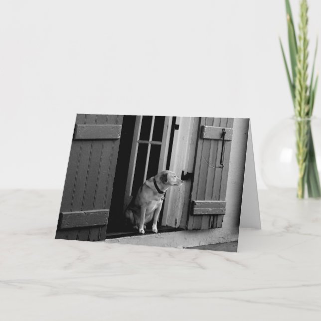 Tomt Anpassade Lucky Hund Greeting Card Kort (Framsida)