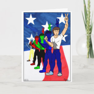Tomt, anpassade Patriotiskt hälsningskort Kort