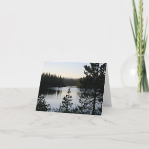 Tomt anteckningskort, Berg Sjö Tack Kort