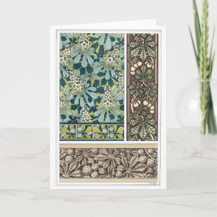 Tomt anteckningskort för Art nouveau-design