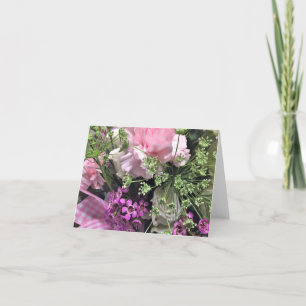 Tomt anteckningskort för Blommigt