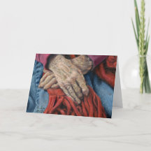 Tomt anteckningskort för Händer av tid