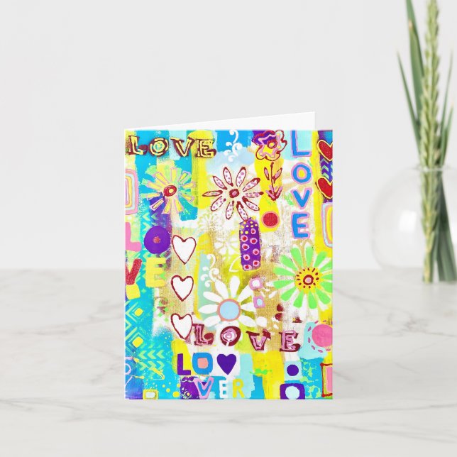 Tomt anteckningskort för Kärlek (Framsida)