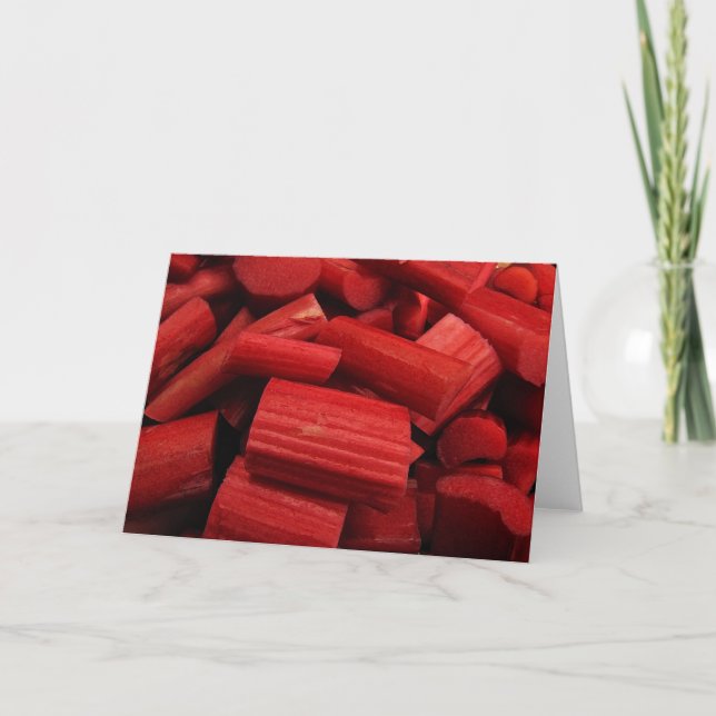 Tomt anteckningskort för Rhubarb-Abstrakt (Framsida)