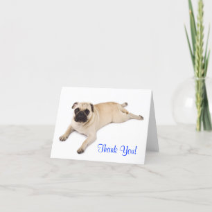 Tomt anteckningskort för Tack Pug