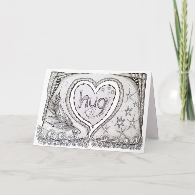 Tomt anteckningskort med originalteckning (Framsida)