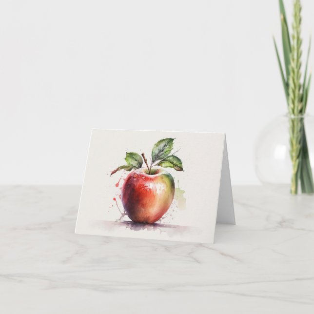 Tomt äpple tack kort (Framsida)