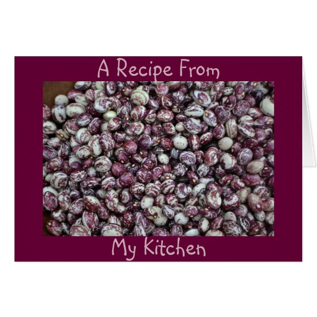 Tomt Bean Recification Card OBS Kort (Framsidan Horizontal)