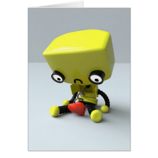 Tomt bildkort - Ledsen Robot Hälsningskort