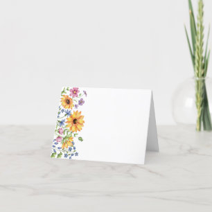 Tomt Blommigt för vattenfärg med enkel Elegant Helgkort