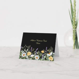 Tomt Blommigt för vattenfärg med enkel Elegant Helgkort
