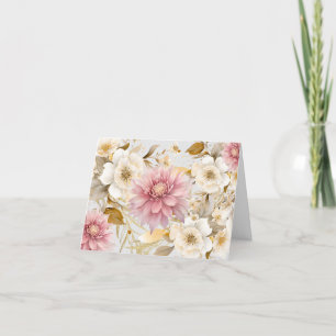 Tomt Blommigt för vattenfärg med enkel Elegant Helgkort