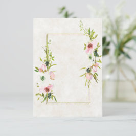 Tomt budget Blush och vit blommande bröllop Inbjudningar