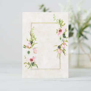 Tomt budget Blush och vit blommande bröllop Inbjudningar