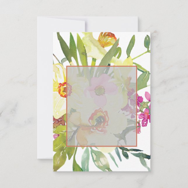 Tomt budget Eleganta narcissbröllop  Inbjudningar (Framsida)