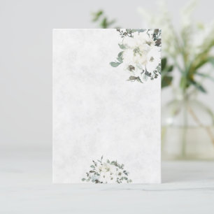 Tomt budget Elfenbensvitt akvarellblommigt bröllop Inbjudningar