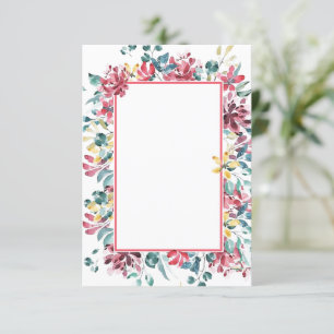 Tomt budget Ljus blomsterbröllop Inbjudan