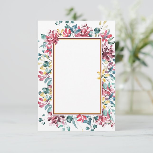 Tomt budget Ljus blomsterbröllop Inbjudan (Stående Fram)