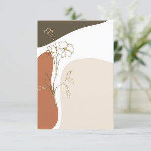 Tomt budget Modern blomsterbröllop Inbjudningar