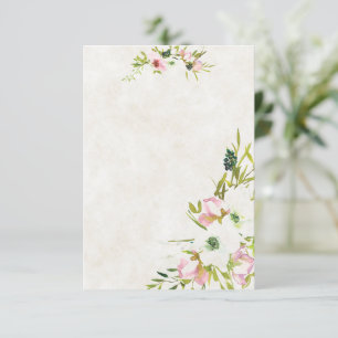 Tomt budget Rosa och vit blomklänning för bröllop Inbjudningar